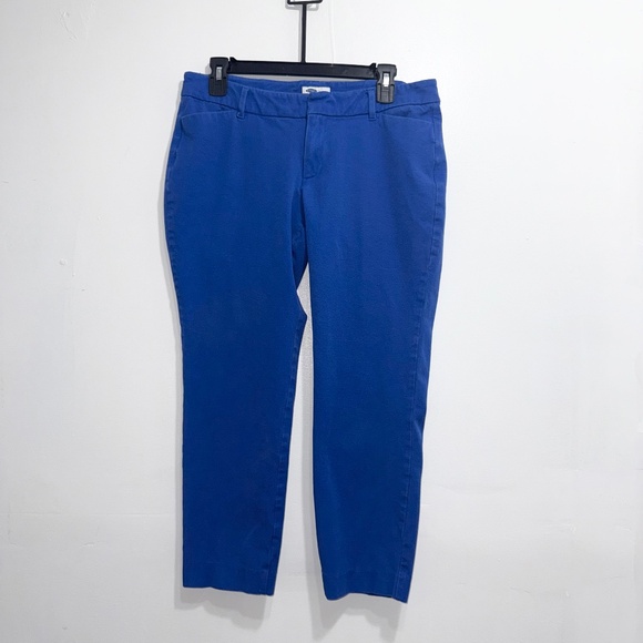 OLD NAVY Diva Daisy Pants Blue Ankle Women’s Size 12 Pockets - Picture 1 of 6